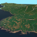 Modelo 3D de la isla de Onekotan / modelo 3D de la isla de Onekotan 3D modelo Compro - render