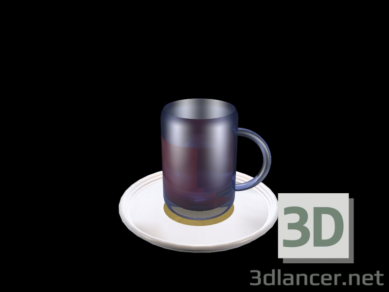 3D modeli Bir bardak çay - önizleme