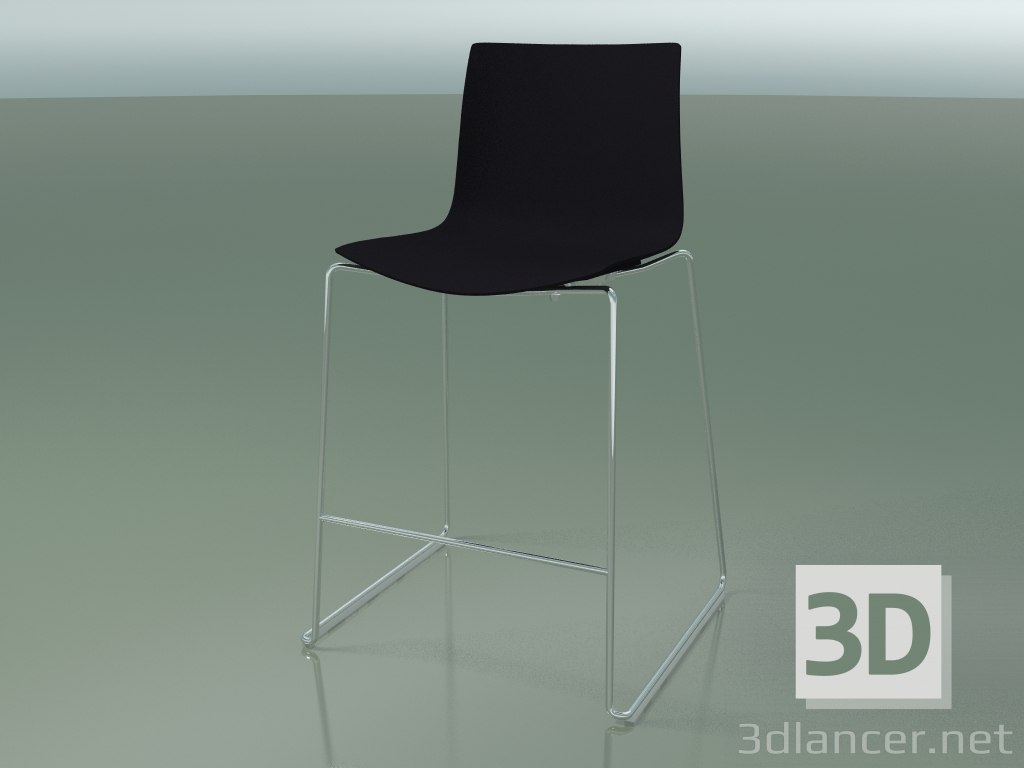 Modelo 3d Cadeira alta 0474 (em um trenó, em polipropileno PO00109) - preview