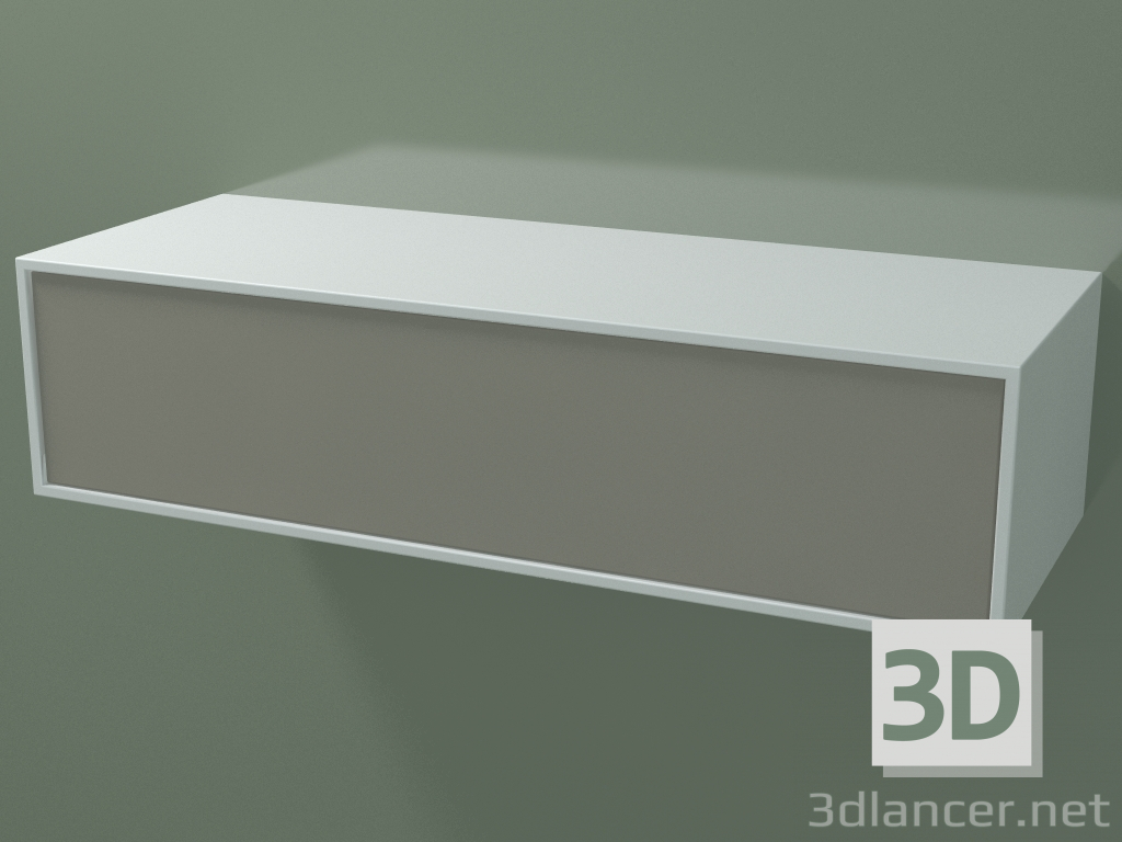 modèle 3D Boîte (8AUDAA01, Blanc Glacier C01, HPL P04, L 96, P 36, H 24 cm) - preview