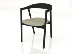 Chair Muna upholstered in fabric (dark)
