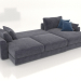 3 डी मॉडल सोफा-बेड शर्लक (विस्तारित, असबाब विकल्प 4) - पूर्वावलोकन