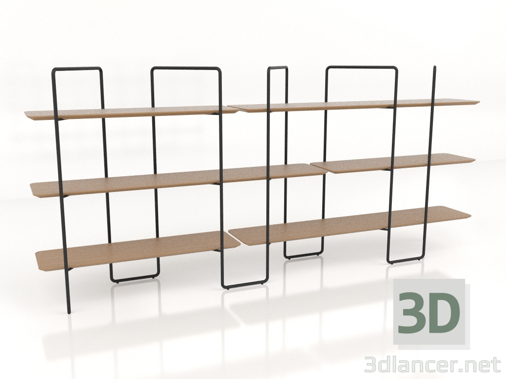 modello 3D Rack modulare (composizione 14 (05+02+U)) - anteprima