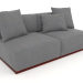 modello 3D Modulo divano sezione 4 (Rosso vino) - anteprima