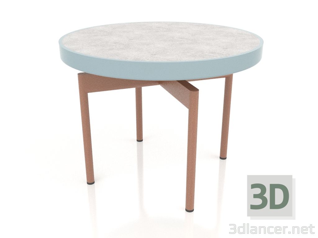 modèle 3D Table basse ronde Ø60 (Bleu gris, DEKTON Kreta) - preview