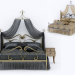 Jugendstil-Bett 3D-Modell kaufen - Rendern