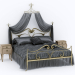 Jugendstil-Bett 3D-Modell kaufen - Rendern