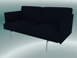 Outline Studio Sofa (Vidar 554, Polished Aluminum)