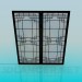 3d модель Раздвижные двери с матовым стеклом – превью