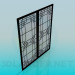 3d model Sliding doors with frosted glass - preview