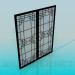 modèle 3D Portes coulissantes avec verre dépoli - preview