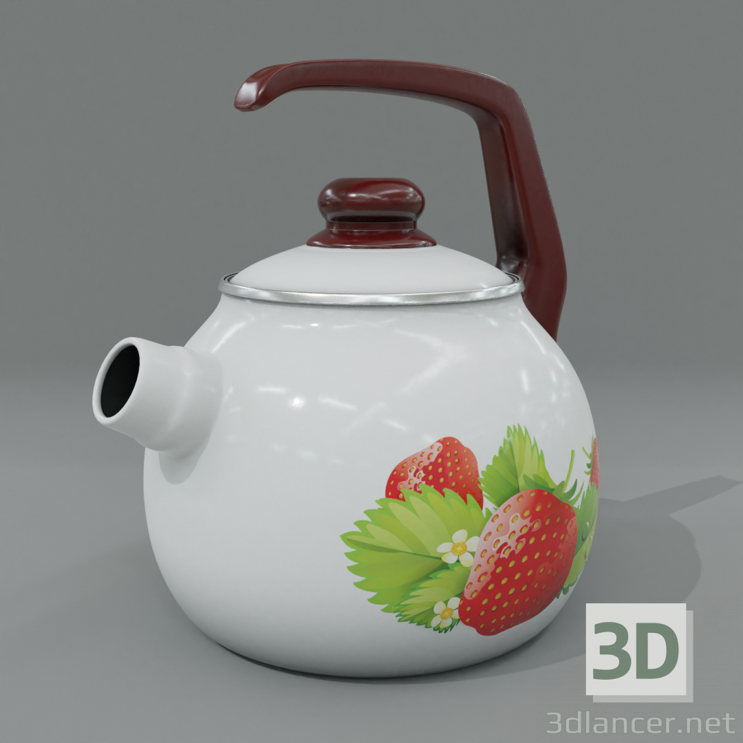 Tetera 3D modelo Compro - render