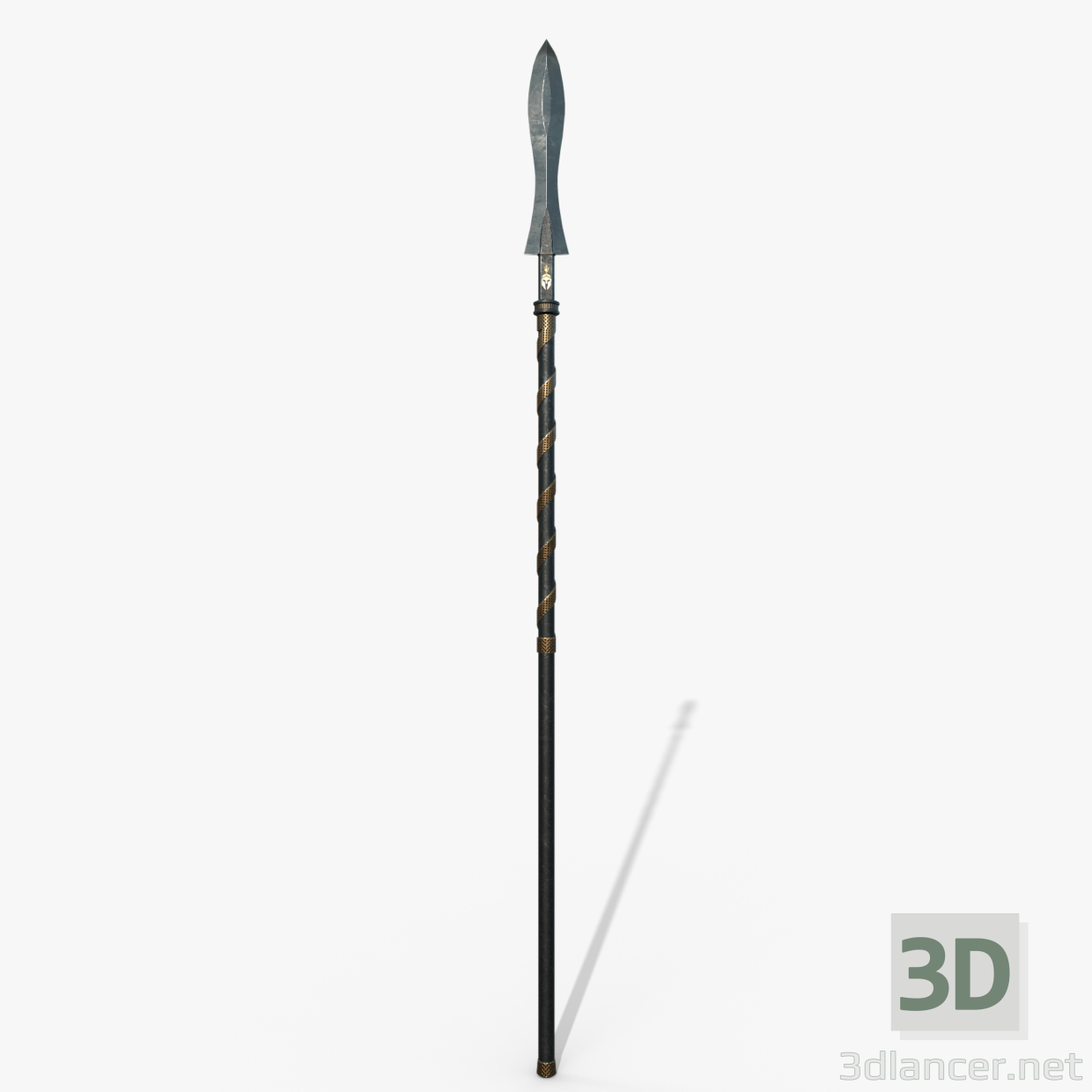 3D Spartalı mızrak modeli satın - render