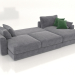 3d model Sofá cama SHERLOCK (plegado, tapizado opción 5) - vista previa