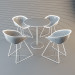 modello 3D Caramella negozio tavolo sedia impostato - anteprima
