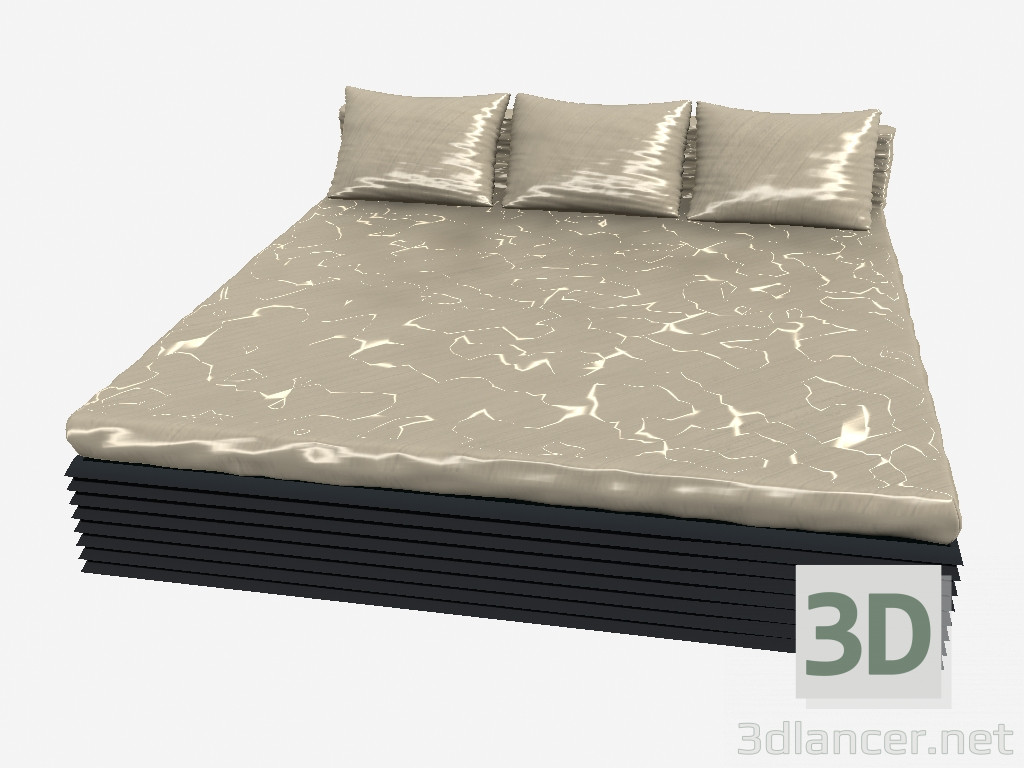 3d модель Кровать двуспальная Boris – превью