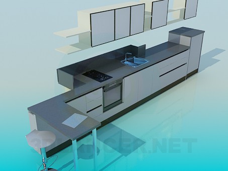 3D modeli Mutfak takımı - önizleme
