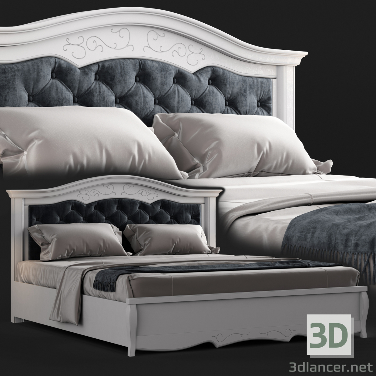 3d Bed Buczynski Cleopatra model buy - render