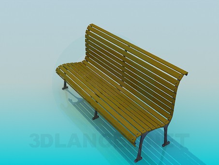 3d model Bench in the park - preview