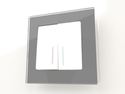 Frame for 1 post Favorit (gray, glass)
