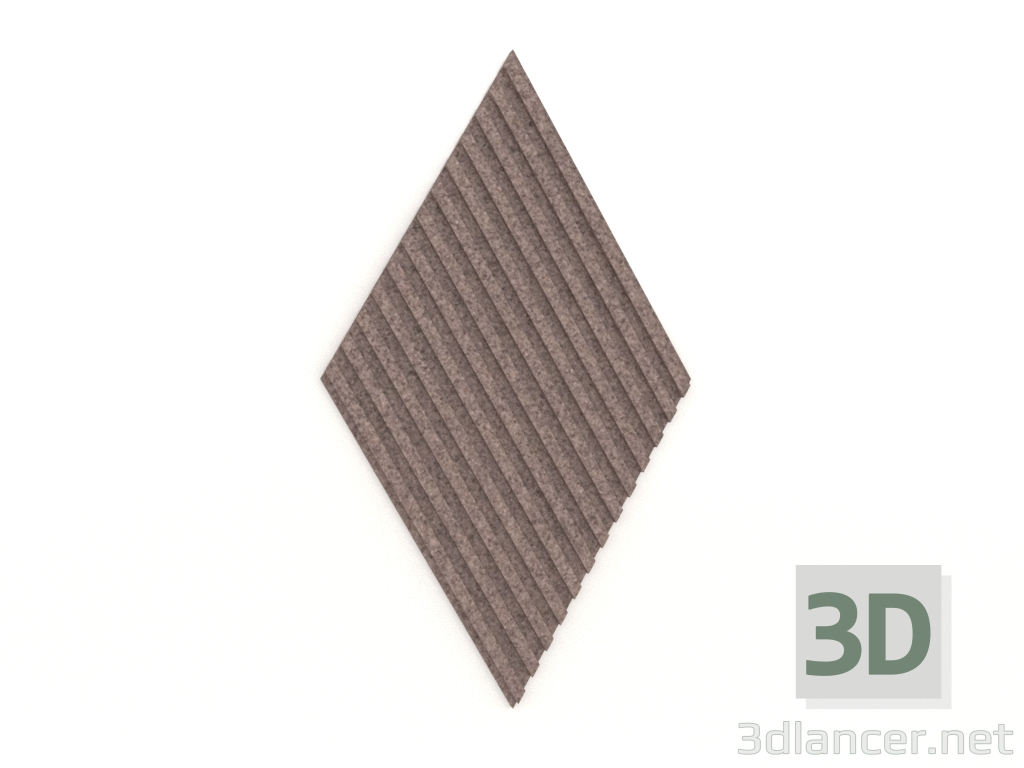 3d model Panel de pared 3D STRIPE (marrón) - vista previa