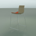 3D modeli Bar sandalyesi 0477 (kızakta, önde döşemeli, ağartılmış meşe) - önizleme