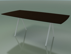 Table en forme de savon 5420 (H 74 - 100x200 cm, pieds 180 °, wengé L21 plaqué, V12)