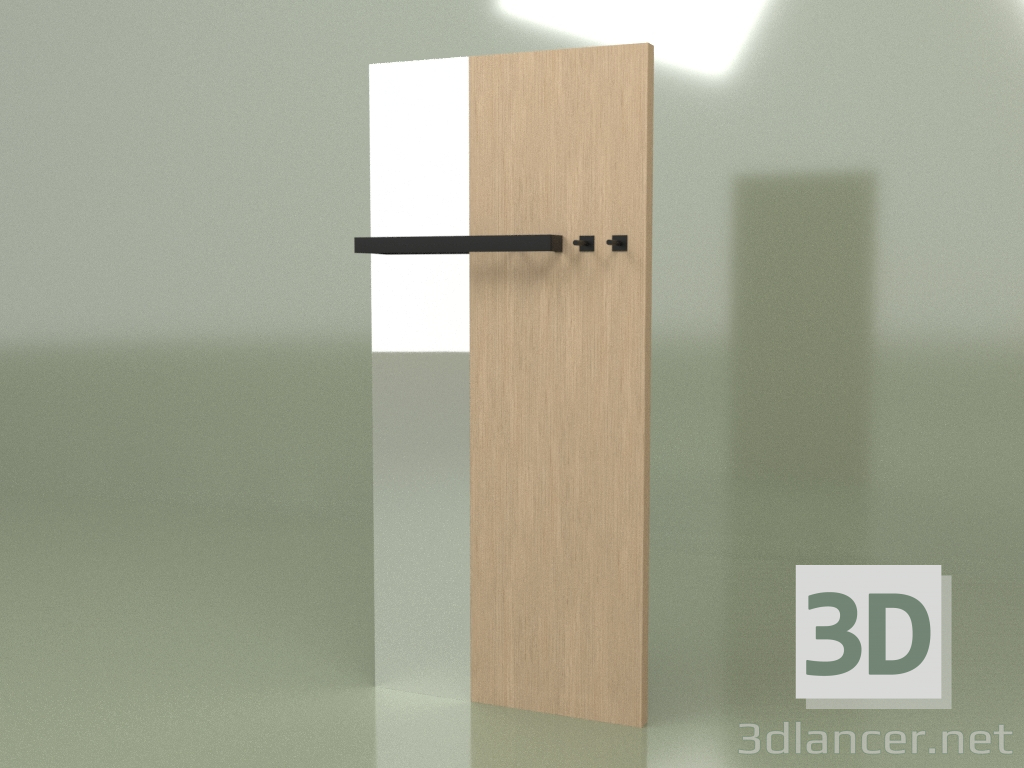 3 डी मॉडल डुओ सेट (रेल लिबास ओक सफेद टोन) - पूर्वावलोकन