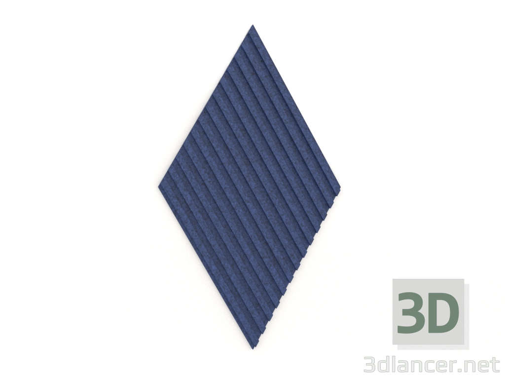 3d model 3D wall panel STRIPE (dark blue) - preview