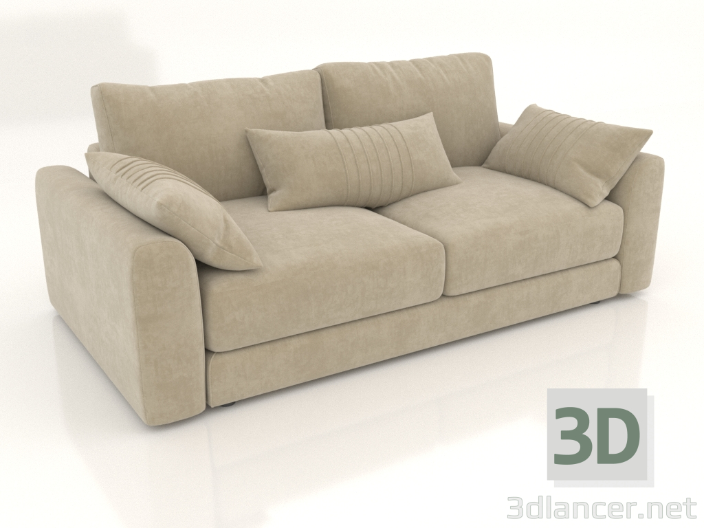 Modelo 3d Sofá-cama reto SHERLOCK (opção de estofamento 1) - preview