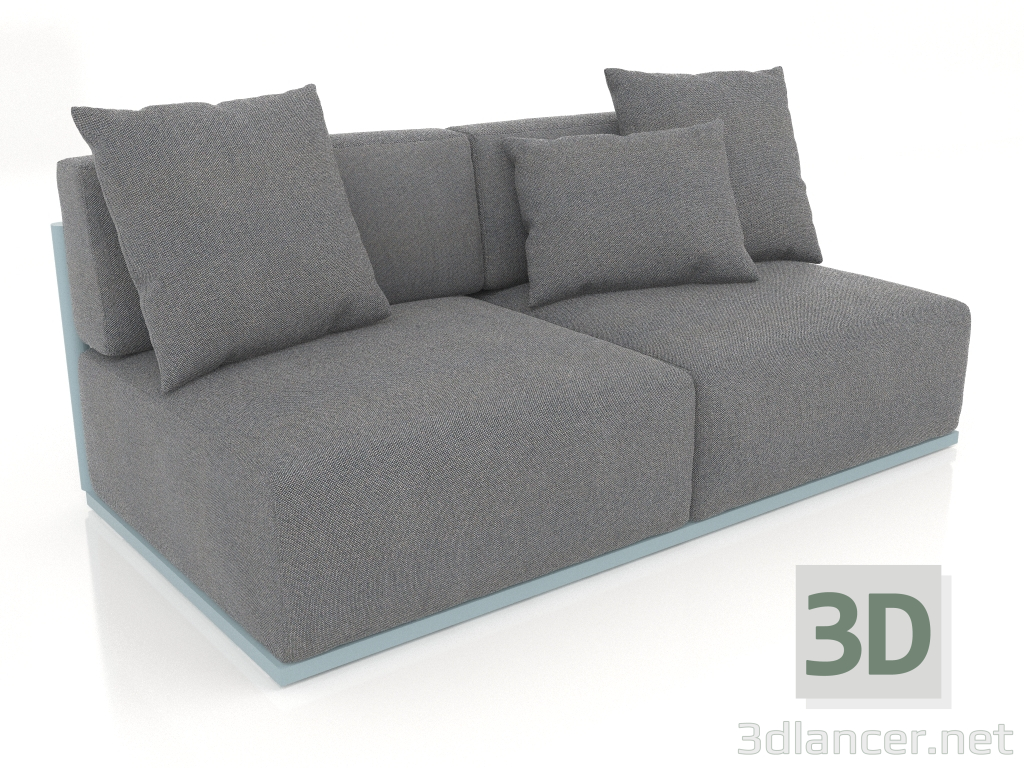 Modelo 3d Seção 4 do módulo do sofá (azul cinza) - preview
