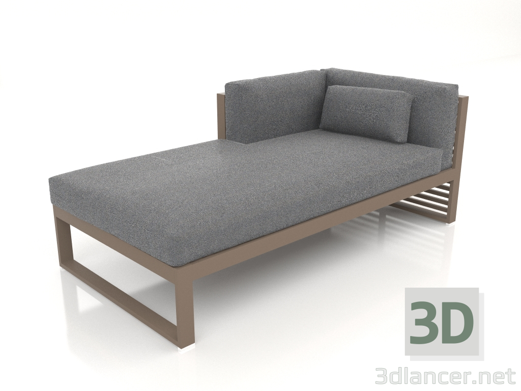 3d model Modular sofa, section 2 left (Bronze) - preview
