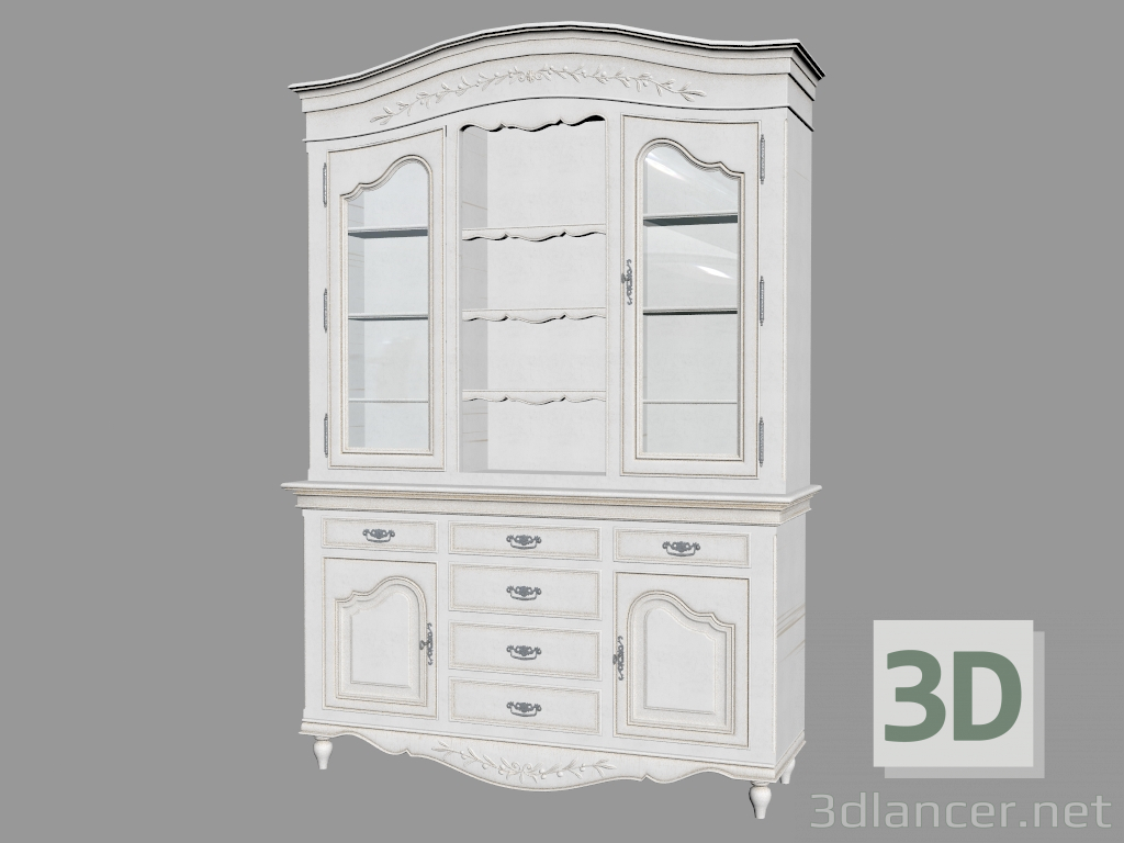 3d model 3-door cupboard (PPBI) - preview