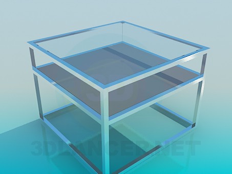 modèle 3D Table à café carrée - preview