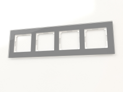 Rahmen für 4 Pfosten Favorit (grau, Glas)