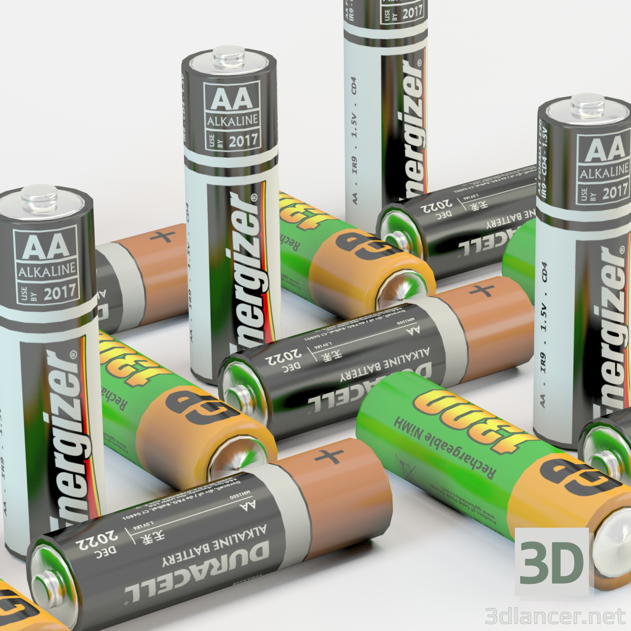 modello 3D batteria - anteprima