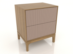 Comodino FARGO 2 cassetti con frontali fresati (beige, rovere naturale, opzione 3)