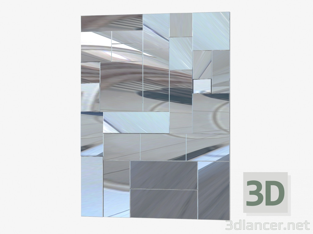 3D Modell Spiegel an der Wand (LXJ051_2) - Vorschau