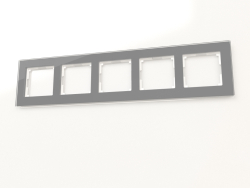 Rahmen für 5 Pfosten Favorit (grau, Glas)