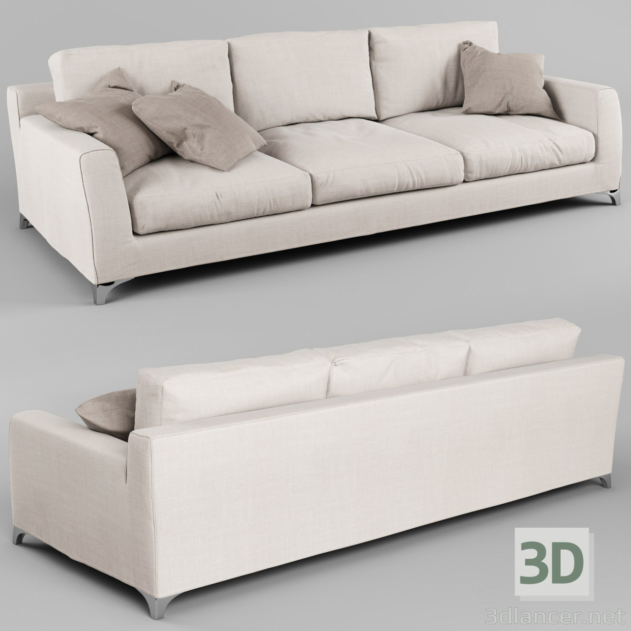 modello 3D di Divano Floyd white comprare - rendering
