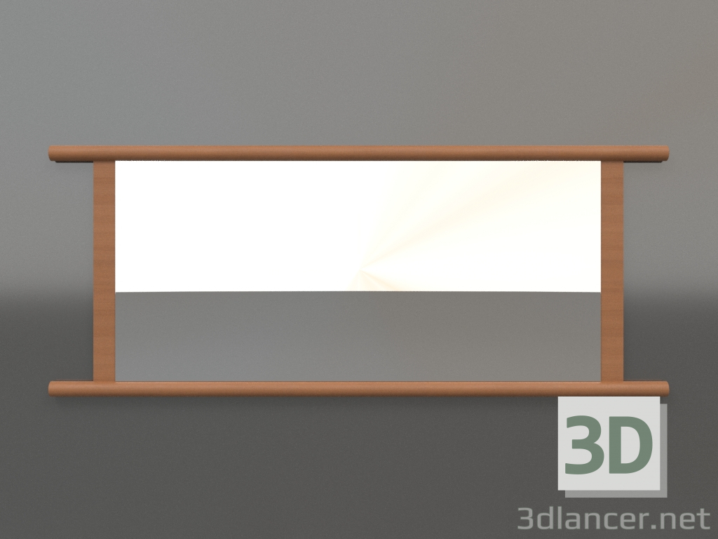 modello 3D Specchio ZL 26 (1400x570, rosso legno) - anteprima