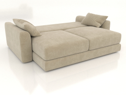 Sofa-bed straight SHERLOCK (unfolded, upholstery option 1)