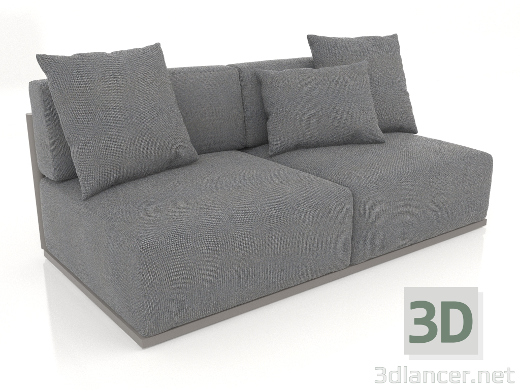 modello 3D Modulo divano sezione 4 (Grigio quarzo) - anteprima