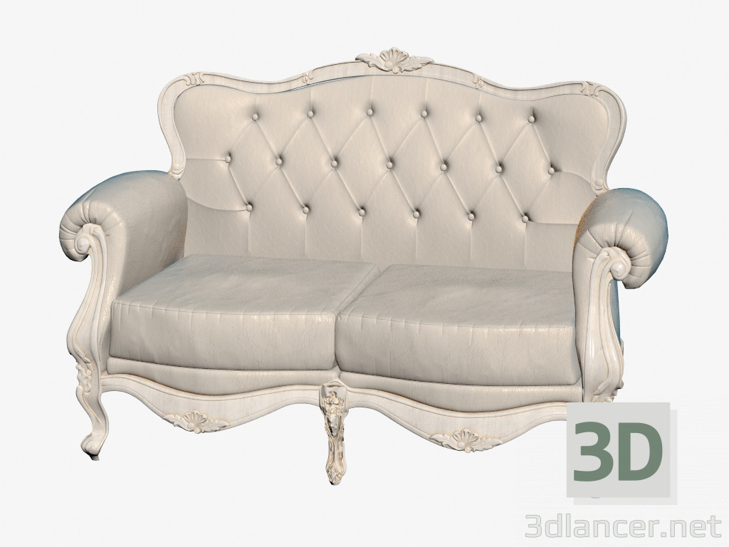 3d model Double Leather Sofa (BN 8824) - preview