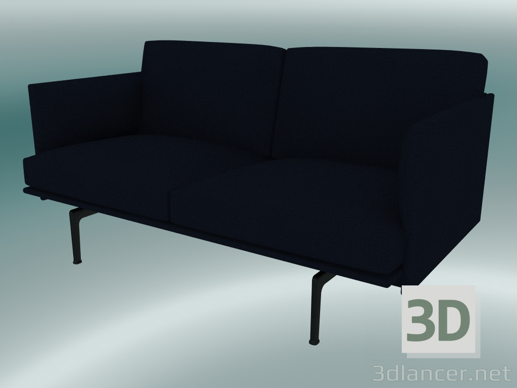 3D modeli Stüdyo kanepe Anahat (Vidar 554, Siyah) - önizleme