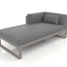 3D Modell Modulares Sofa, Abschnitt 2 links (Quarzgrau) - Vorschau