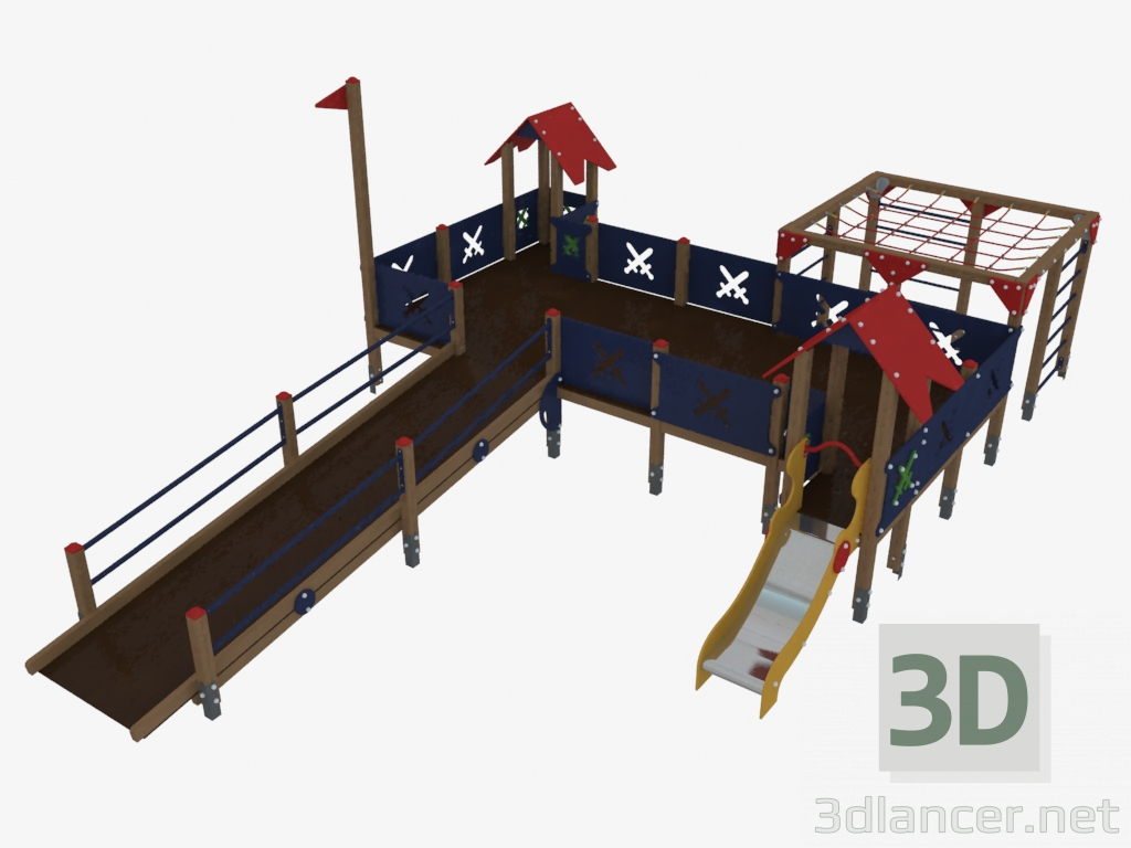 3d модель Детский игровой комплекс (U0001) – превью