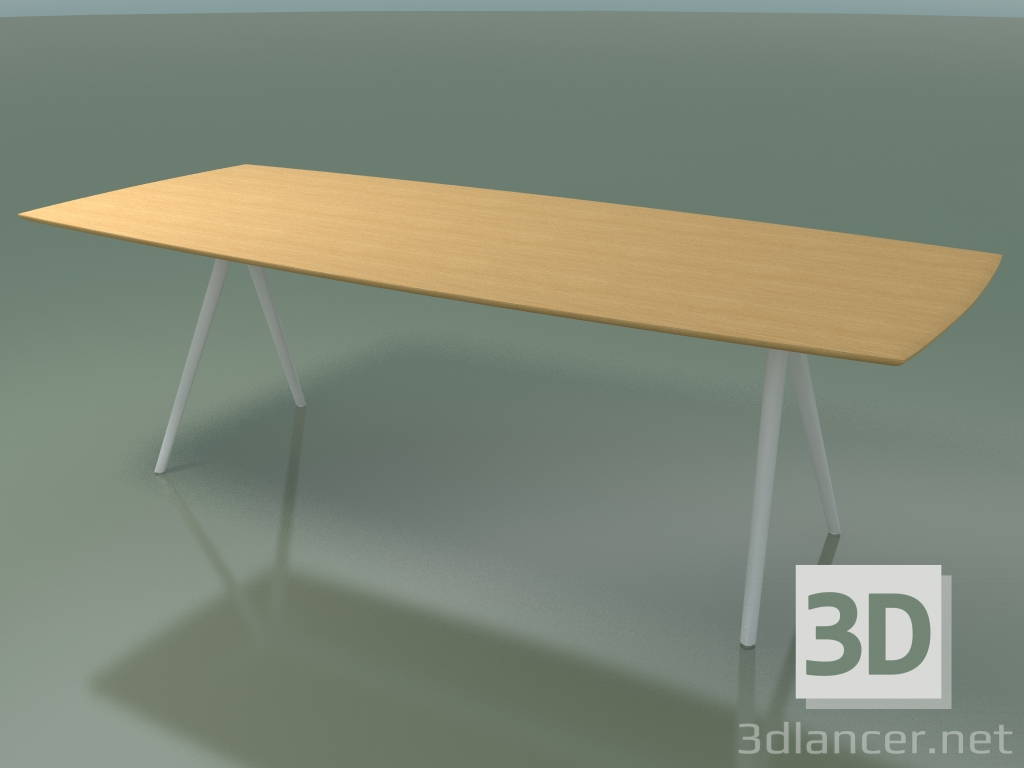 3d модель Стіл зі стільницею в формі мила 5421 (H 74 - 100x240 cm, ніжки 150 °, veneered L22 natural oak, V12) – превью