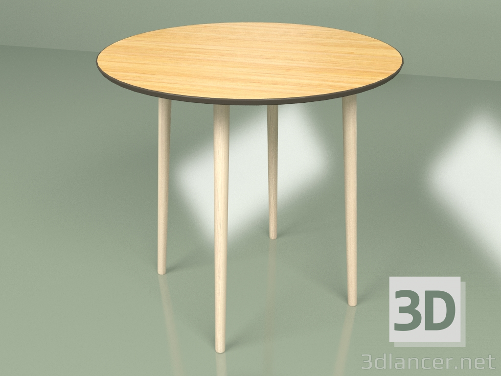 3 डी मॉडल मिडिल टेबल स्पुतनिक 80 सेमी लिबास (गहरा भूरा) - पूर्वावलोकन