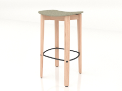 Bar stool Nora upholstered in fabric (light)